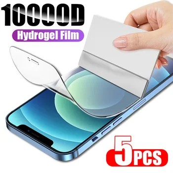 5PCS Hidrogel Filme Para iPhone 15 14 13 12 11 Pro Max X XR XS Max SE de 2020 Protetor de Tela Para o iPhone 14 15 8Plus 13 12 Mini-Filme