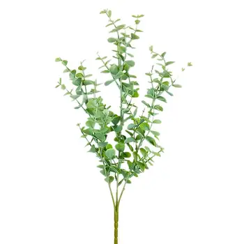 Artificial De Plástico De Eucalipto Galho De Árvore Para O Natal Decoração Do Casamento De Flor Arranjo Pequenas Folhas Da Planta De Folhagem Artificiais