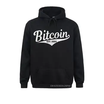 Bitcoin Est. 2009 BTC Criptografia Comerciante da Moeda do Investidor Presente Suéter com Capuz em Moletom Normcore Retrô Camisas Para Homens