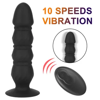 Cordão Vibrador Vibrador G-Spot Controle Remoto Para Estimulação Da Próstata Massageador Vibrador Brinquedos Sexuais Para Homens 10 Velocidades Ânus Vibratoria Vibrador
