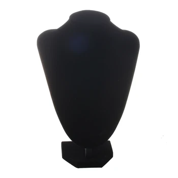 DHDL!Loja Manequim Busto Jóia Colar Pingente Brinco de Carrinho de exposição Titular preto-XL
