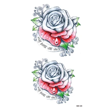 Impermeável da Etiqueta Temporária Tatuagem Geometria de Linha Rose Flores Falsas Tatuagens do Braço uma Tatuagem na Perna de Transferência de Tatto Adesivo para Meninas Mulheres