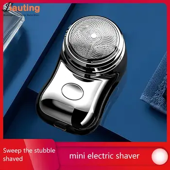 Mini Electric Lâminas de barbear Para os Homens barbeador Elétrico Recarregável USB Clipper Rosto Portátil sem fio de Barba Faca Máquina de Barbear