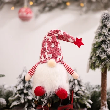 Natal sem Rosto Gnome Velho Boneco Com Luz Rudolph Anão Ornamentos Com pernas Longas Boneca Pingente de Presentes