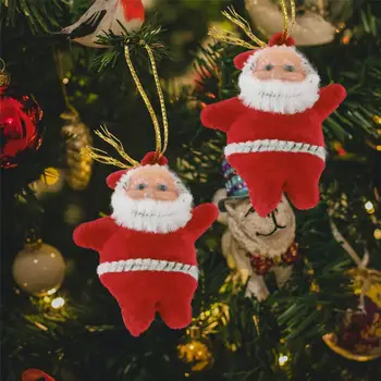 New6 PCS Papai Noel Decorações de Natal Feliz Festa de Natal Árvore de Enforcamento Pingente Para Casa, Brinquedos de Presente de Natal Anonovo N2S1