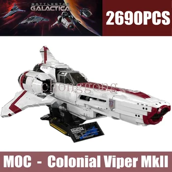 Novo Espaço Interestelar Wars, Battlestar Galactica Viper MKII MOC-9424 Blocos de Construção Tijolos Garoto de Brinquedo de Presente de Natal