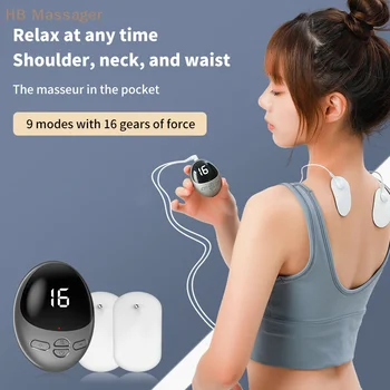 Smart EMS Pulso Massageador Elétrico Portátil de Massagem Patch Dispositivo DEZENAS Stimulator do Músculo Para o Pescoço E Costas, Dor Abdominal Socorro