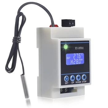 XY-DT01 Digital Controlador de Temperatura de -40-110°C Digital Micro-Termostato Digital com Visor de LCD e Impermeável Sensor de