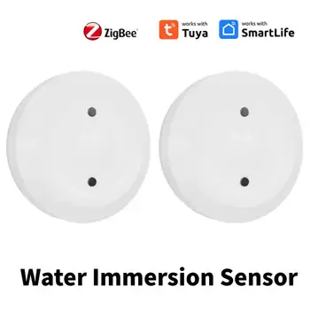 Zigbee Tuya Imersão Em Água Sensor Inteligente De Água, Detector De Vazamento De Água Ligação De Alarme De Aplicativo De Monitoramento Remoto De Suporte De Vida Inteligente